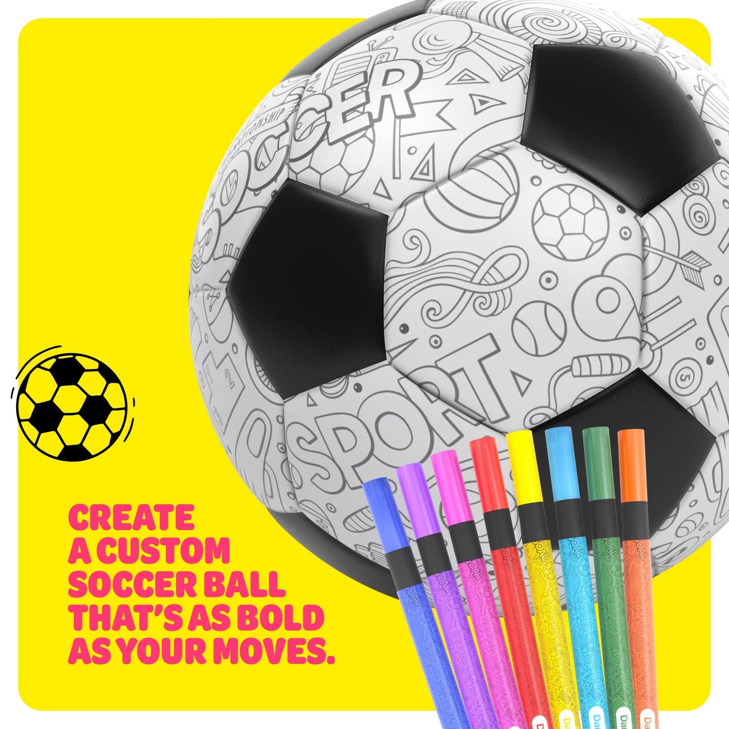Soccer Ball Coloring Kit for Kids