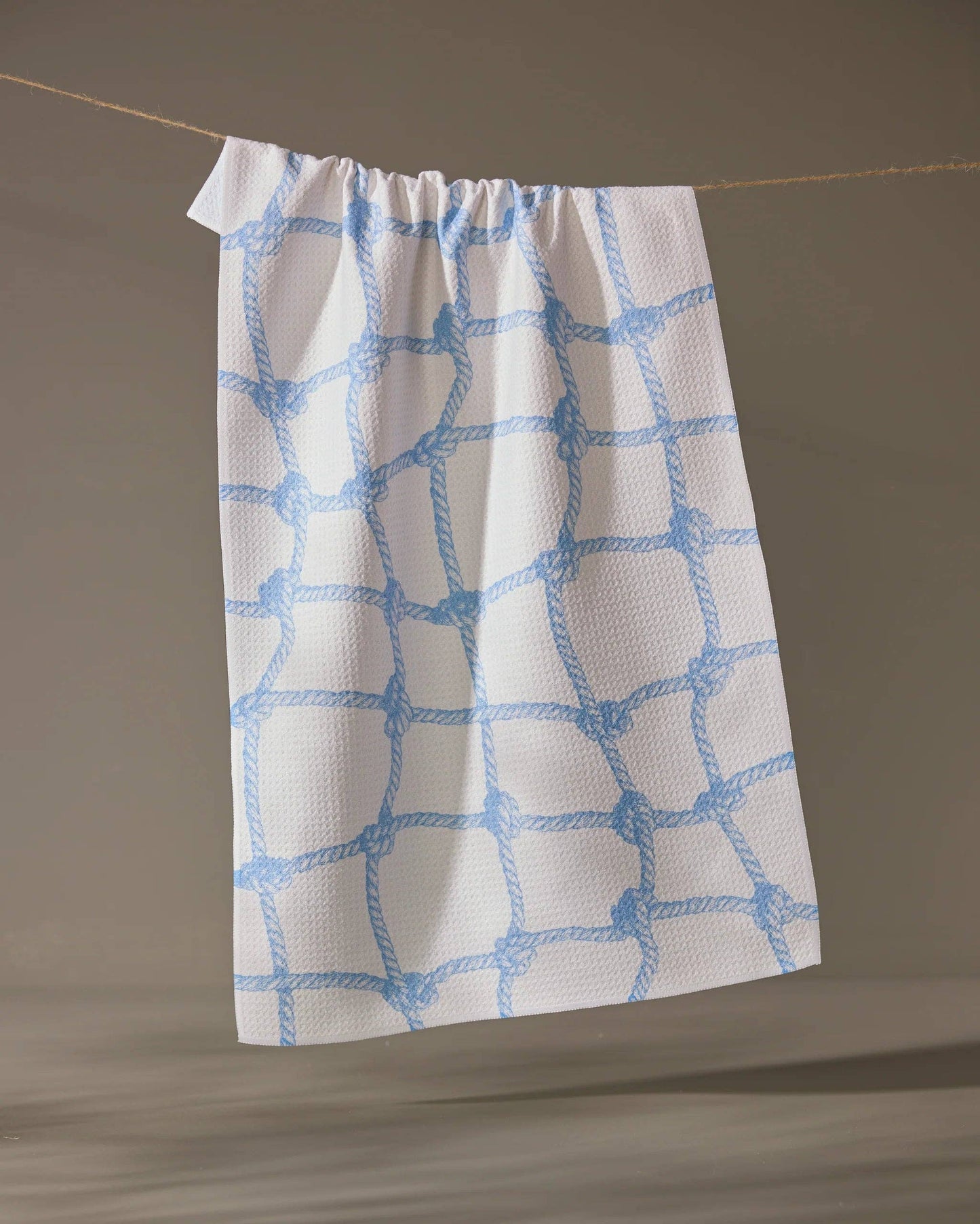 Geometry - Tethered Blue Tea Towel