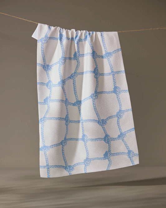 Geometry - Tethered Blue Tea Towel