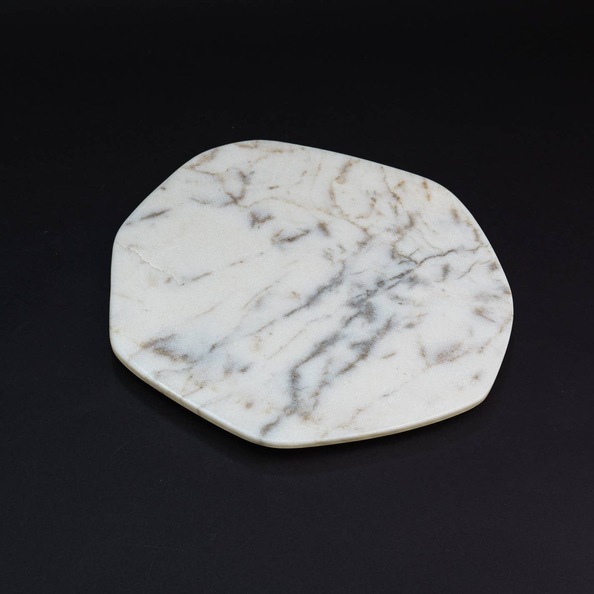 LG White Marble Plate