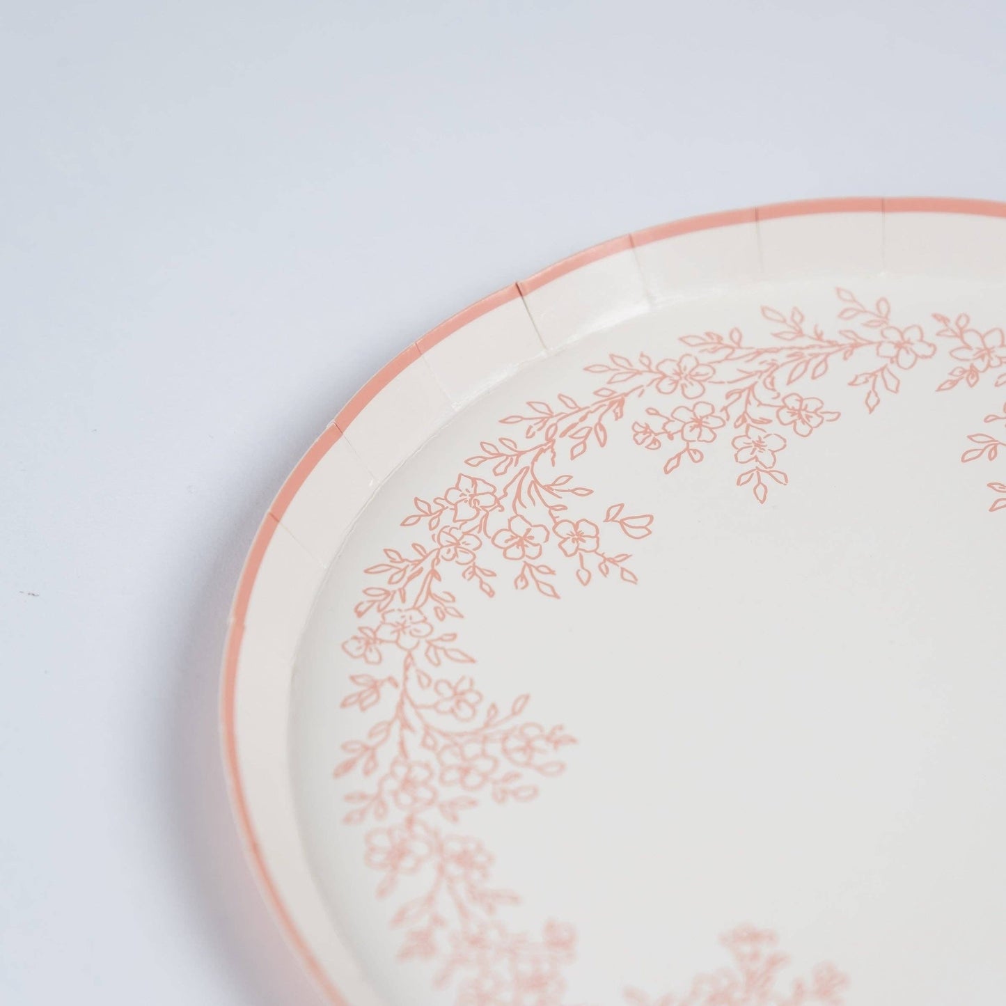 Floral Elegance Pink Dessert Plates