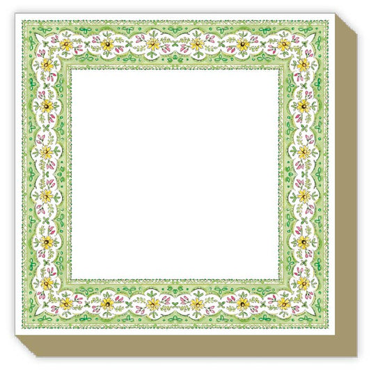 Green Botancial Border Luxe Notepad