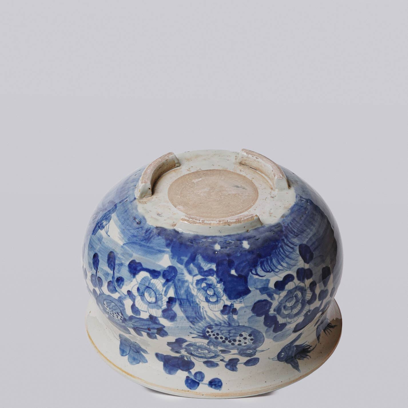 Cobalt Guild Bird & Flower Porcelain Cachepot - Thumbnail 5