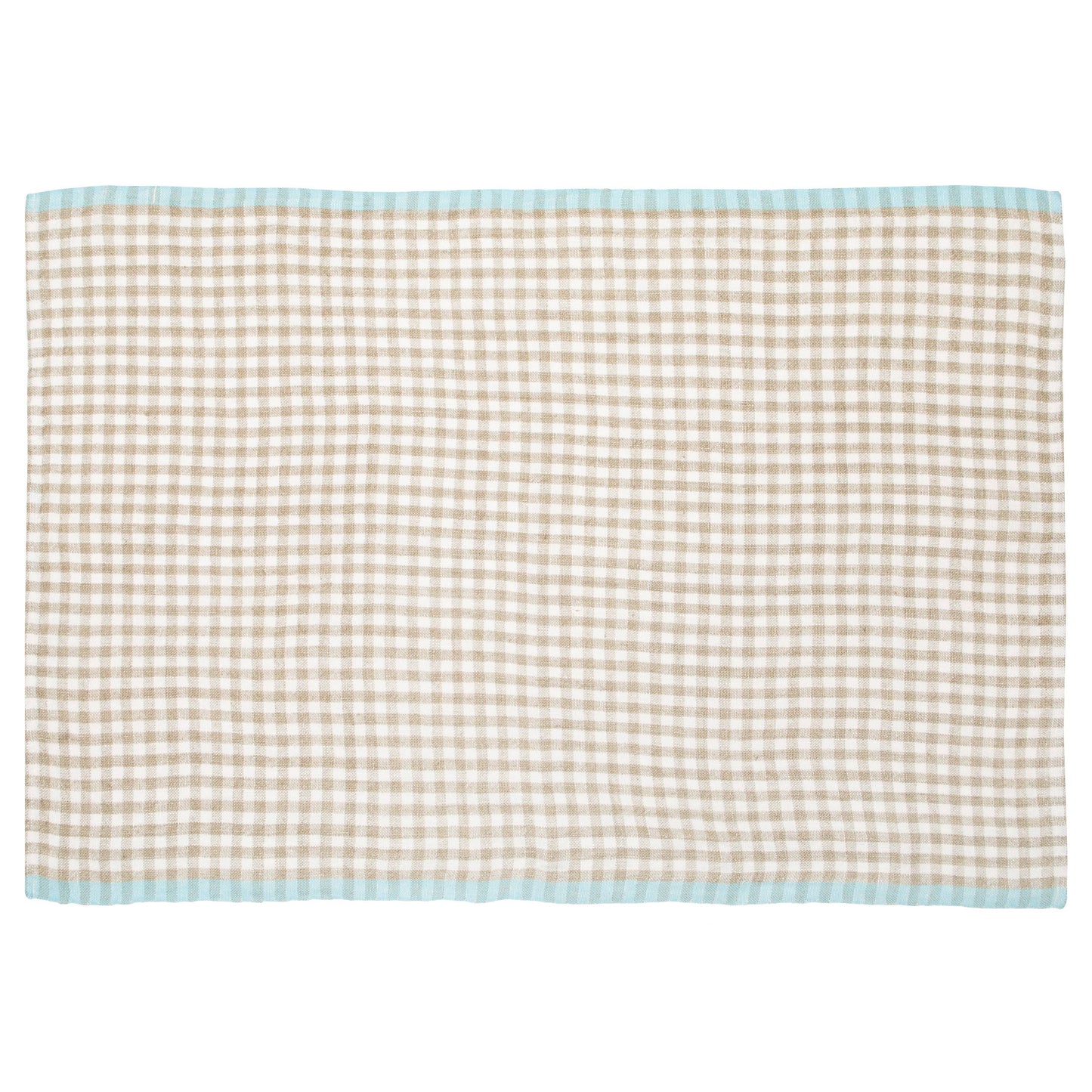 Natural & Aqua Kitchen Towel