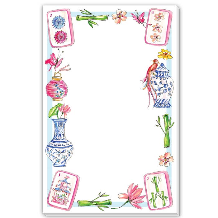 Mahjong Icons Border Large Notepad