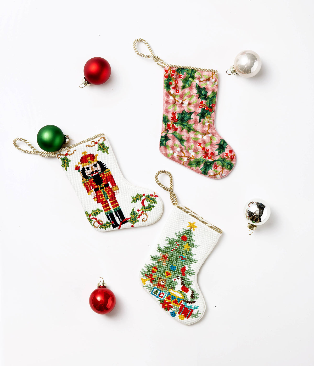 Nutcracker Embroidered Mini Stocking