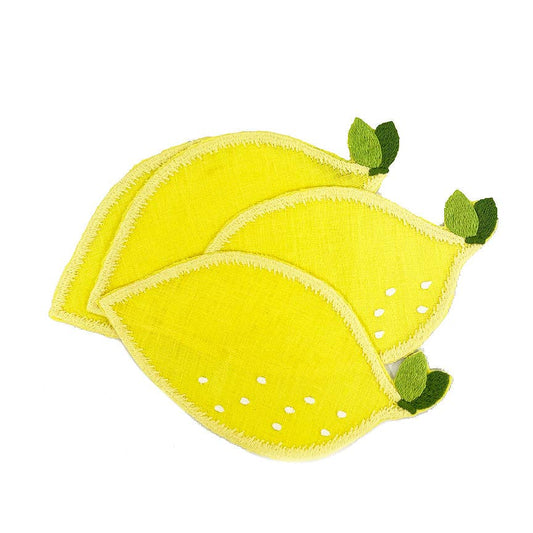 Lemon Shaped Cocktail Napkins