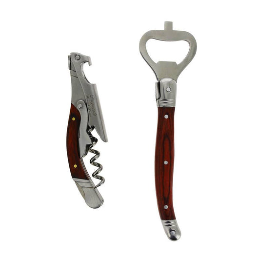 Bottle Opener Bar Set with Pakkawood Handles