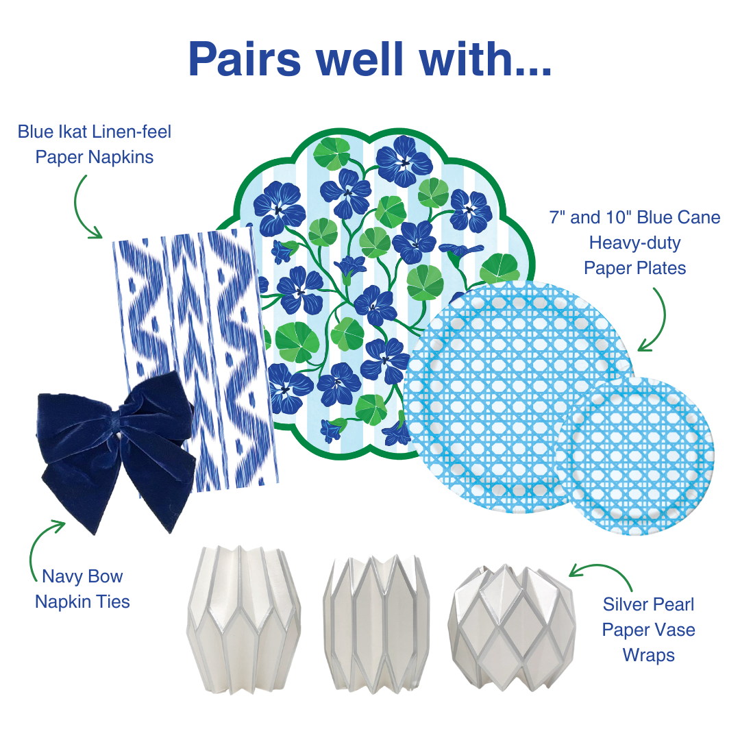 Blue Cane Heavy-Duty Paper Plates (7" and 10") | Set of 8
