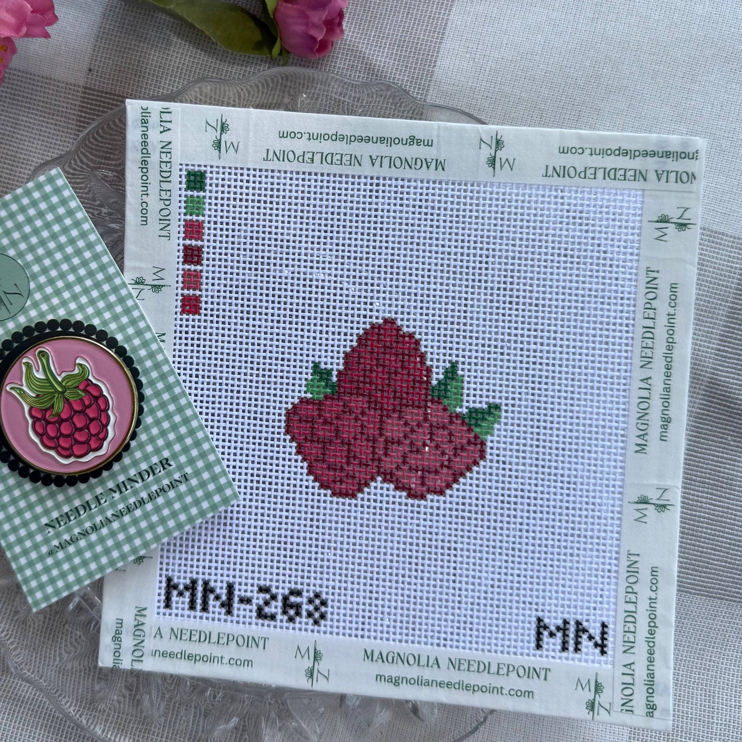 Raspberry Mini Needlepoint Canvas
