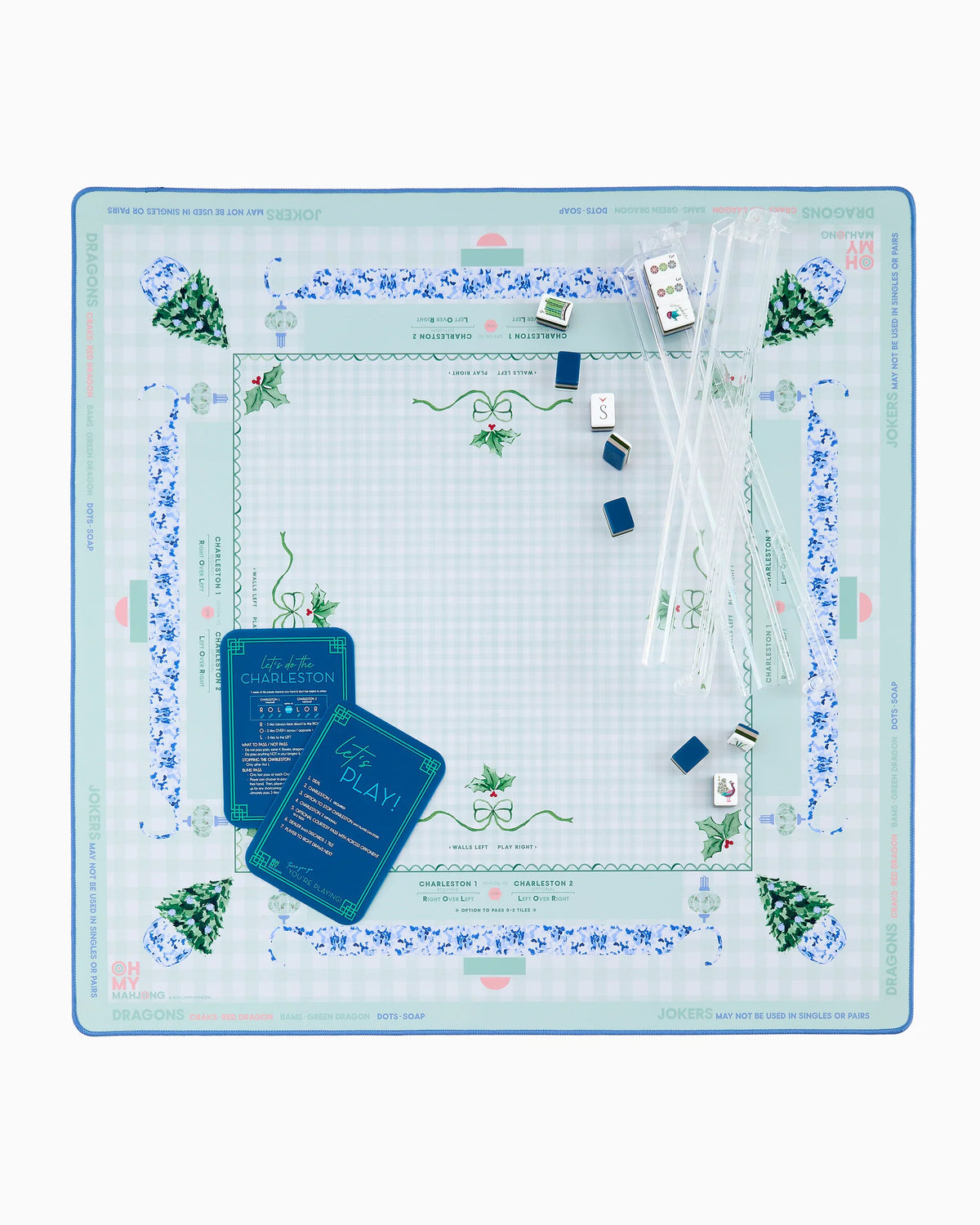 Holly Jolly Instructional Mahong Mat