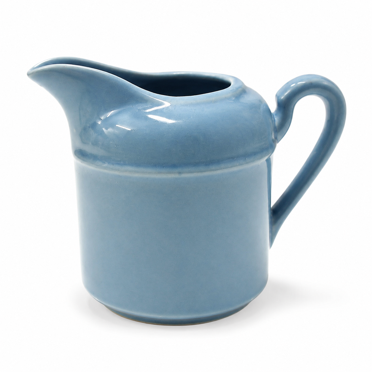 Vintage Aqua Blue Ceramic Pitcher