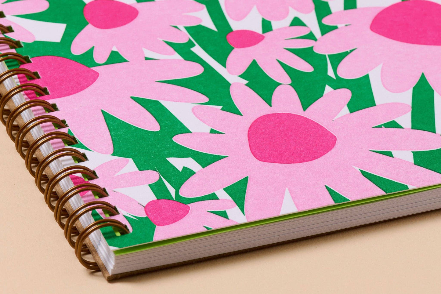 Coneflower Wildflower Letterpress Spiral Notebook