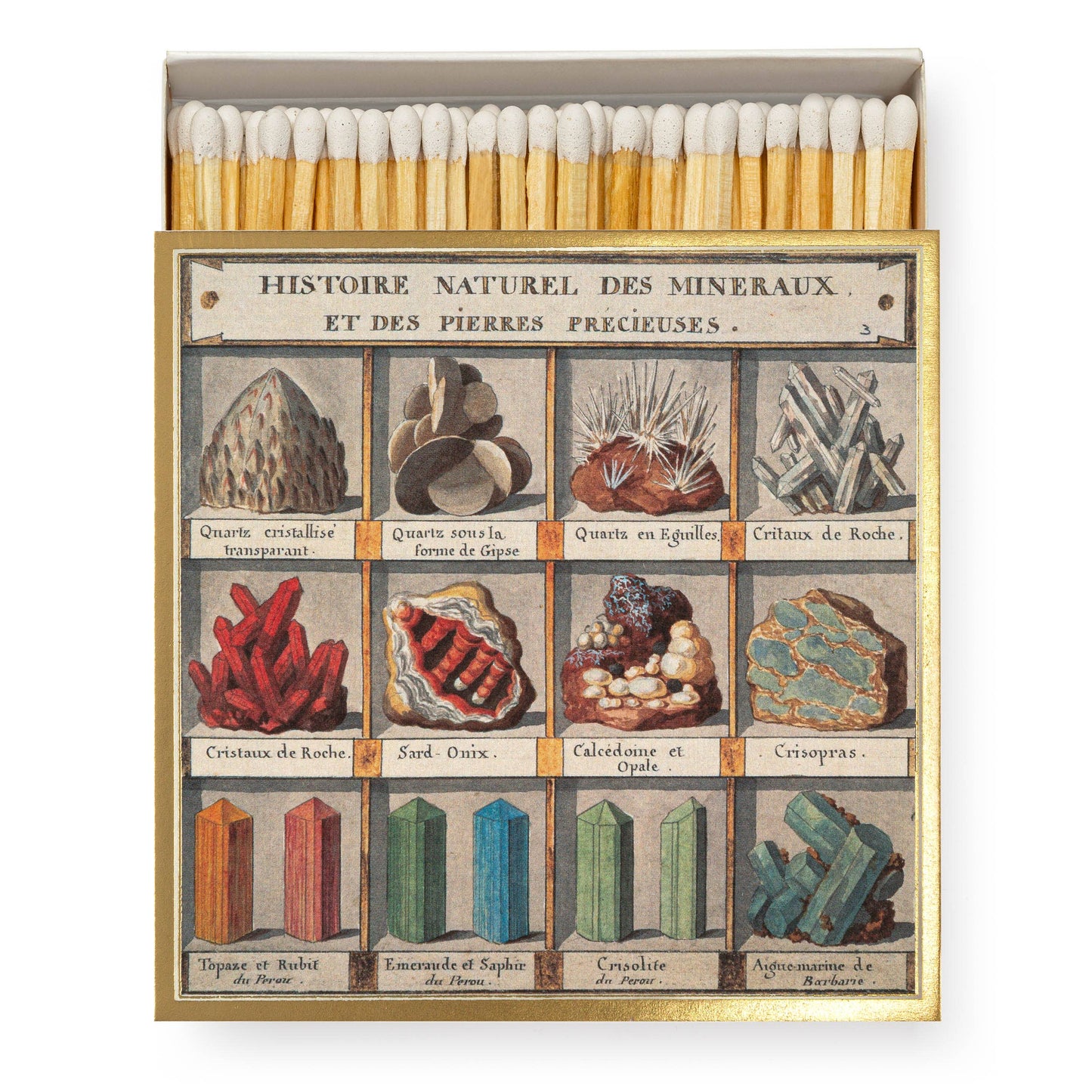 Natural History Museum Minerals  | Square Safety Matches