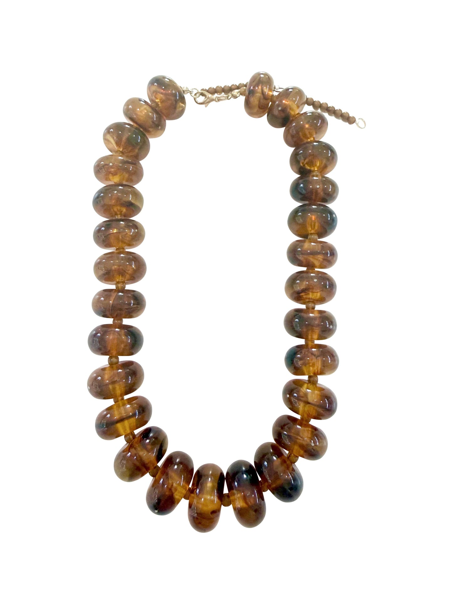 Marlan Chunky Beaded Necklace - Tortoise