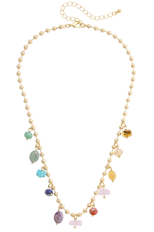 Phifer Gemstone Ball Bead Necklace in Multi