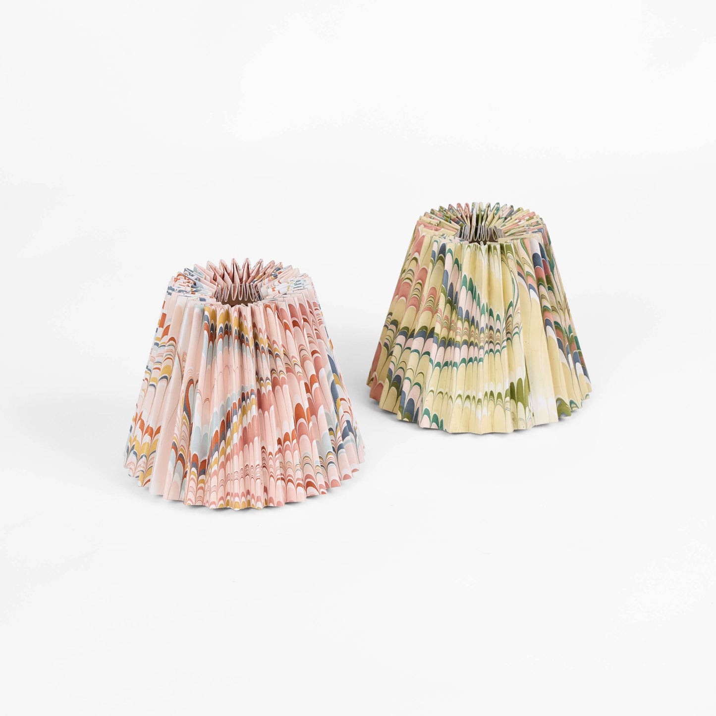 MARBLED SMALL PLEATED LAMPSHADE - TWILIGHT MOUNTAIN