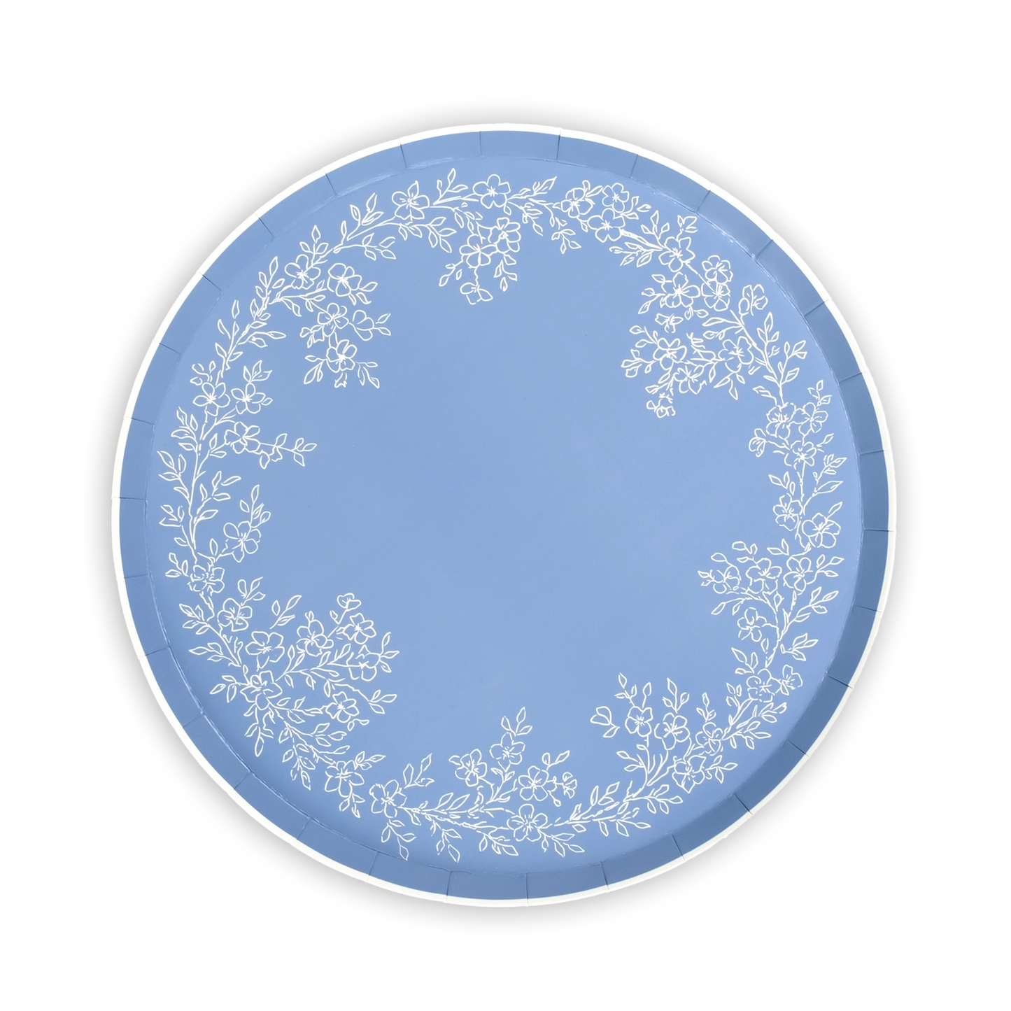 Floral Elegance Blue Dinner Plate
