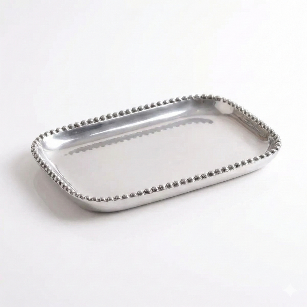 SM Engravable Rect Beaded Tray