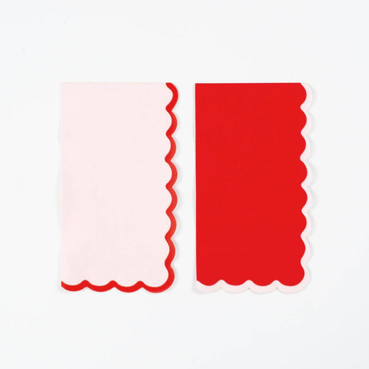 Heart Scallop Guest Towels