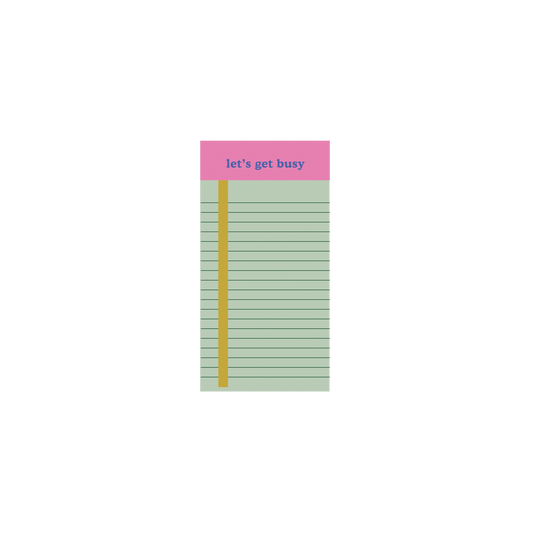 Let's Get Busy Sm. notepad