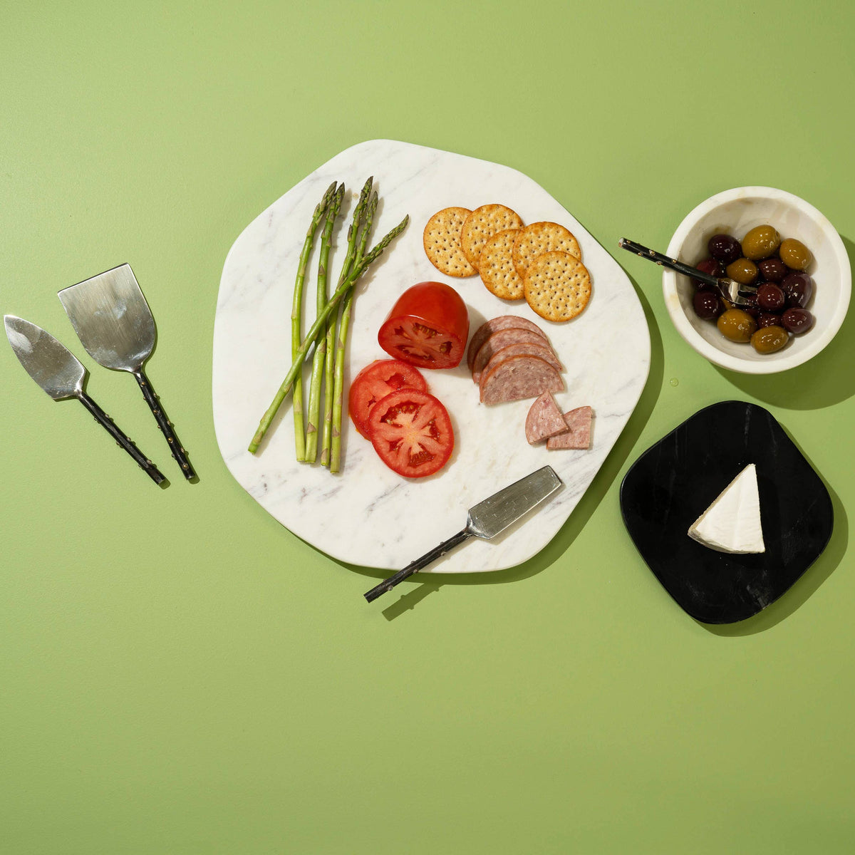 LG White Marble Plate