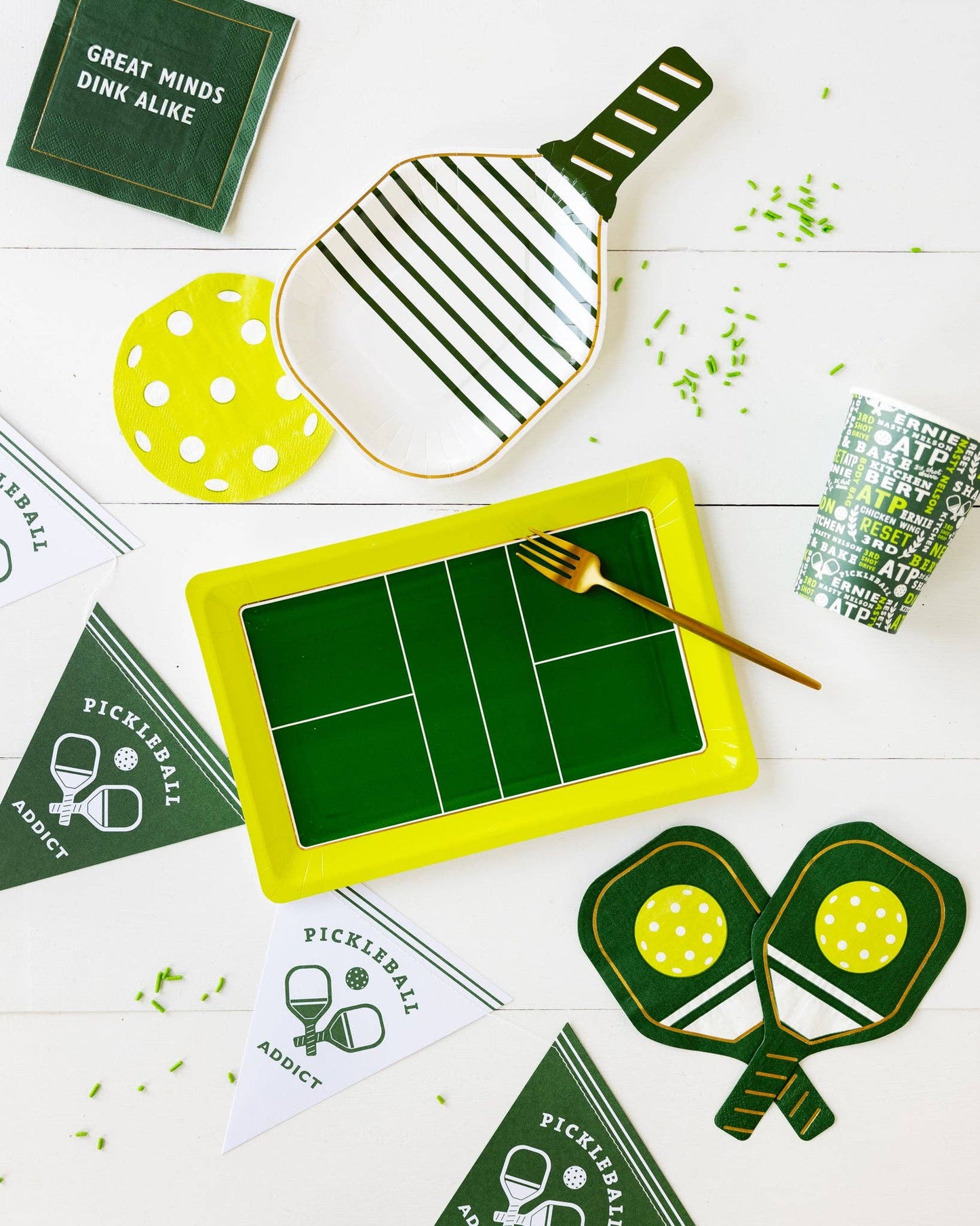 Green Paddle Paper Dinner Napkin