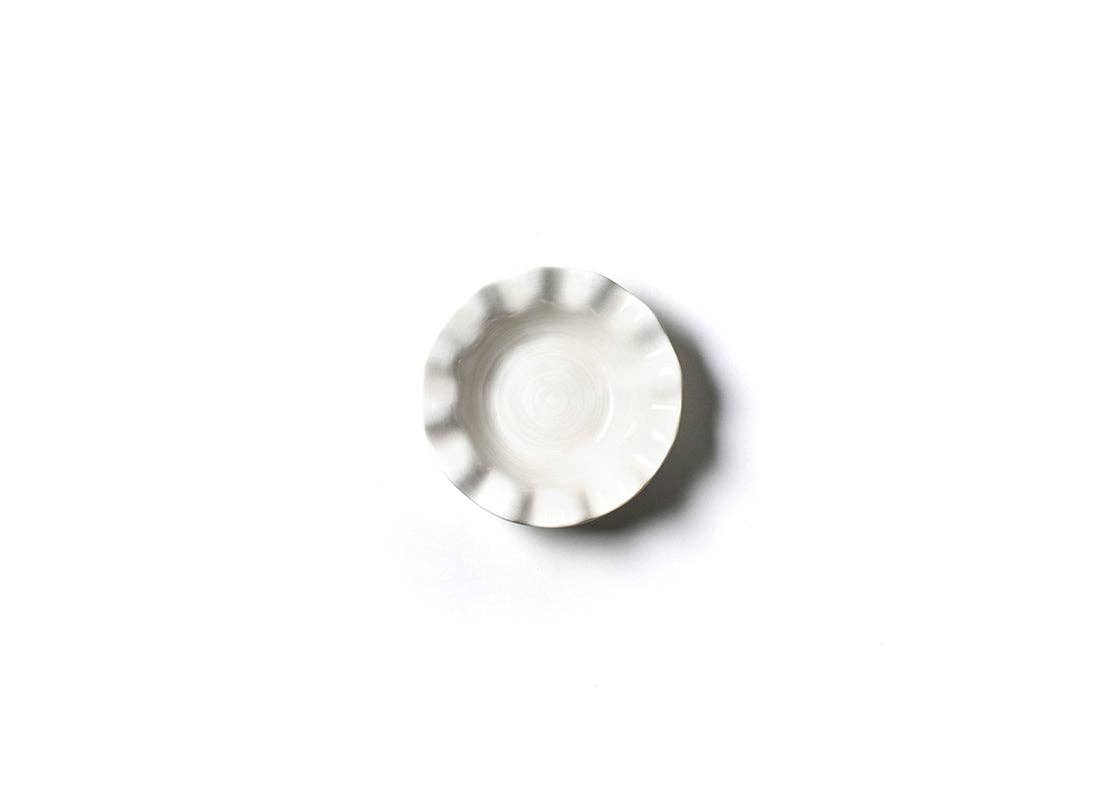 White Ruffle Flare Small Bowl