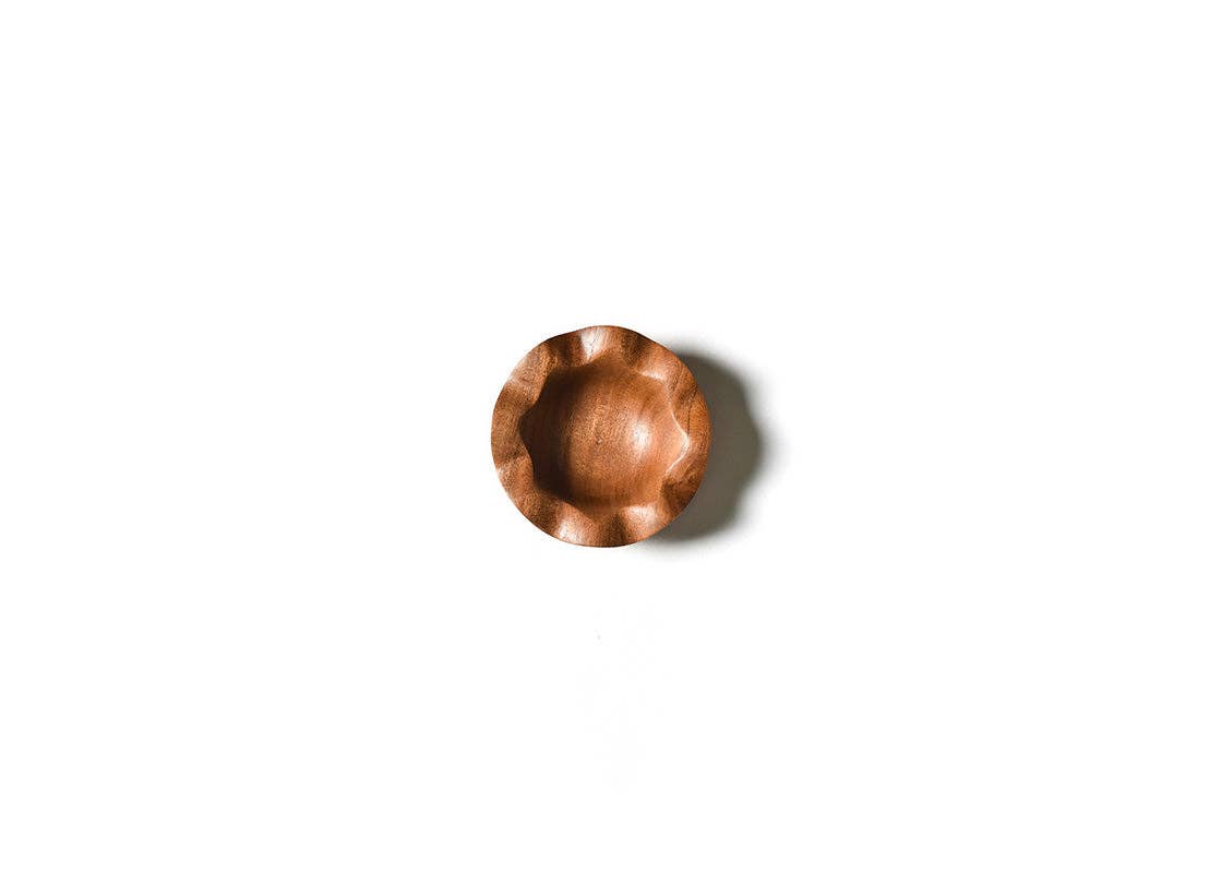 Wood Ruffle Dipping Bowl