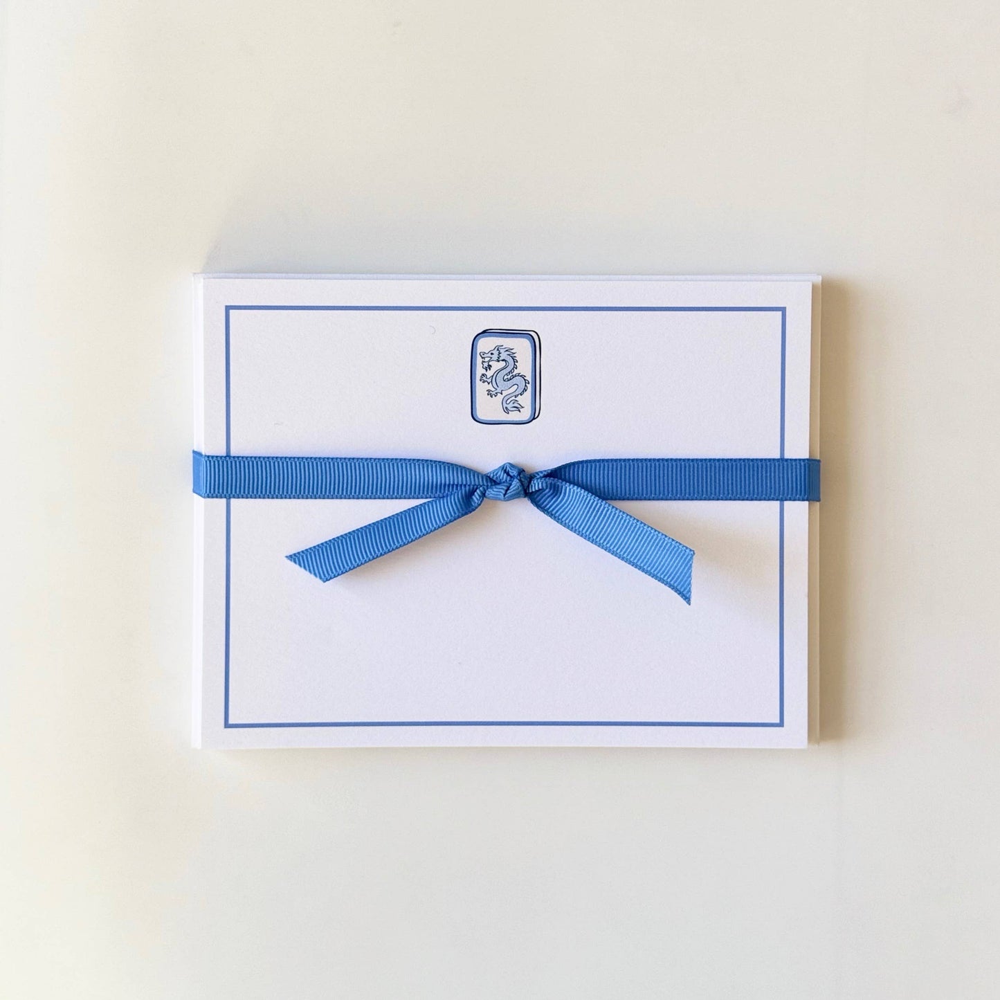 Georgetown Paperie - Mahjong Dragon Tile - Flat Note Cards