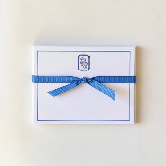 Georgetown Paperie - Mahjong Dragon Tile - Flat Note Cards