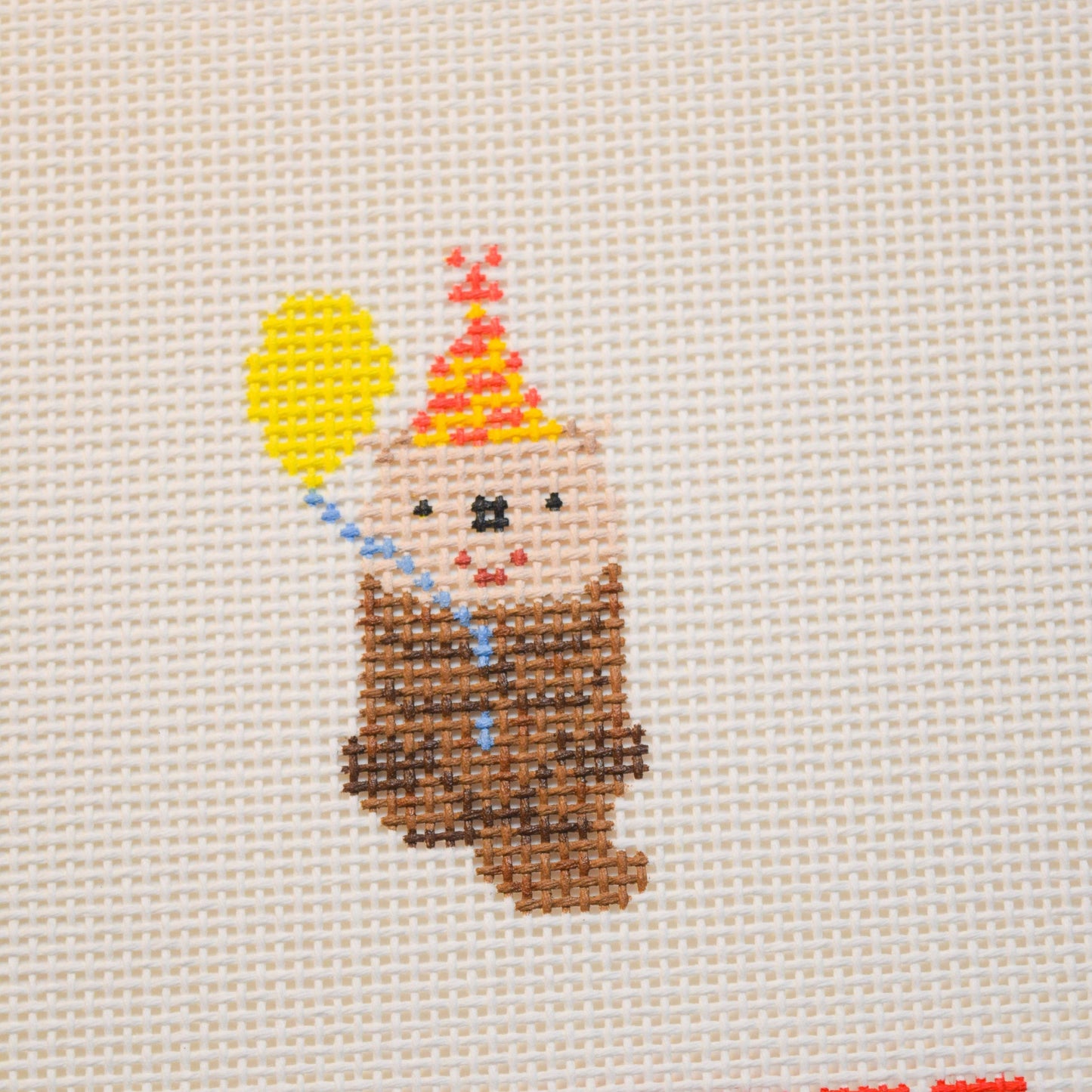 Party Animals - Otter Hand Painted Needlepoint Canvas