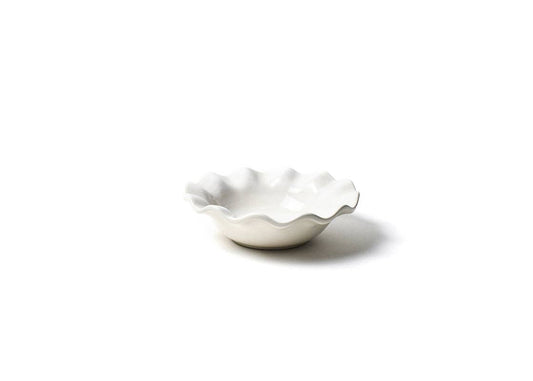 White Ruffle Flare Small Bowl