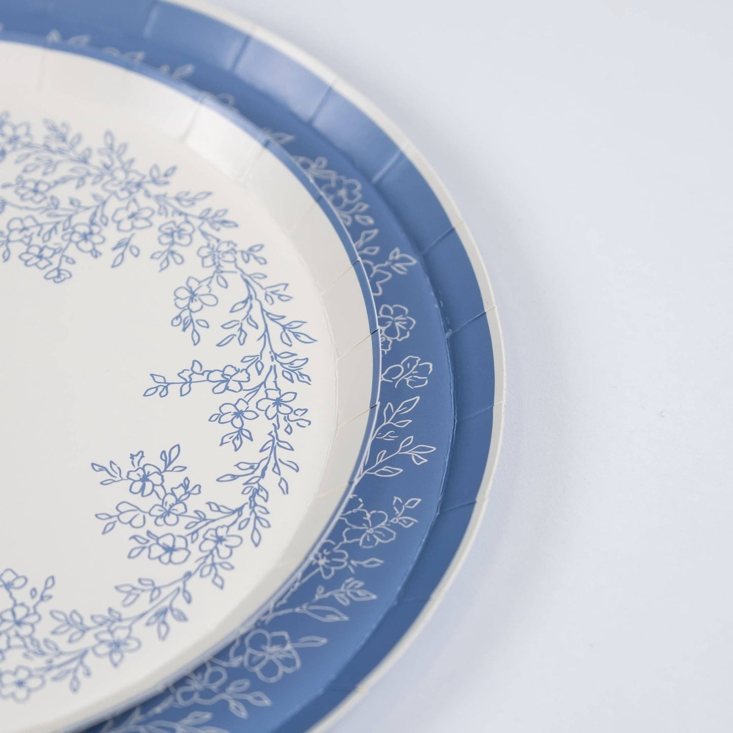 Floral Elegance Blue Dinner Plate