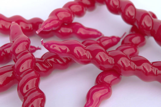 Magenta Spiral Taper Candles