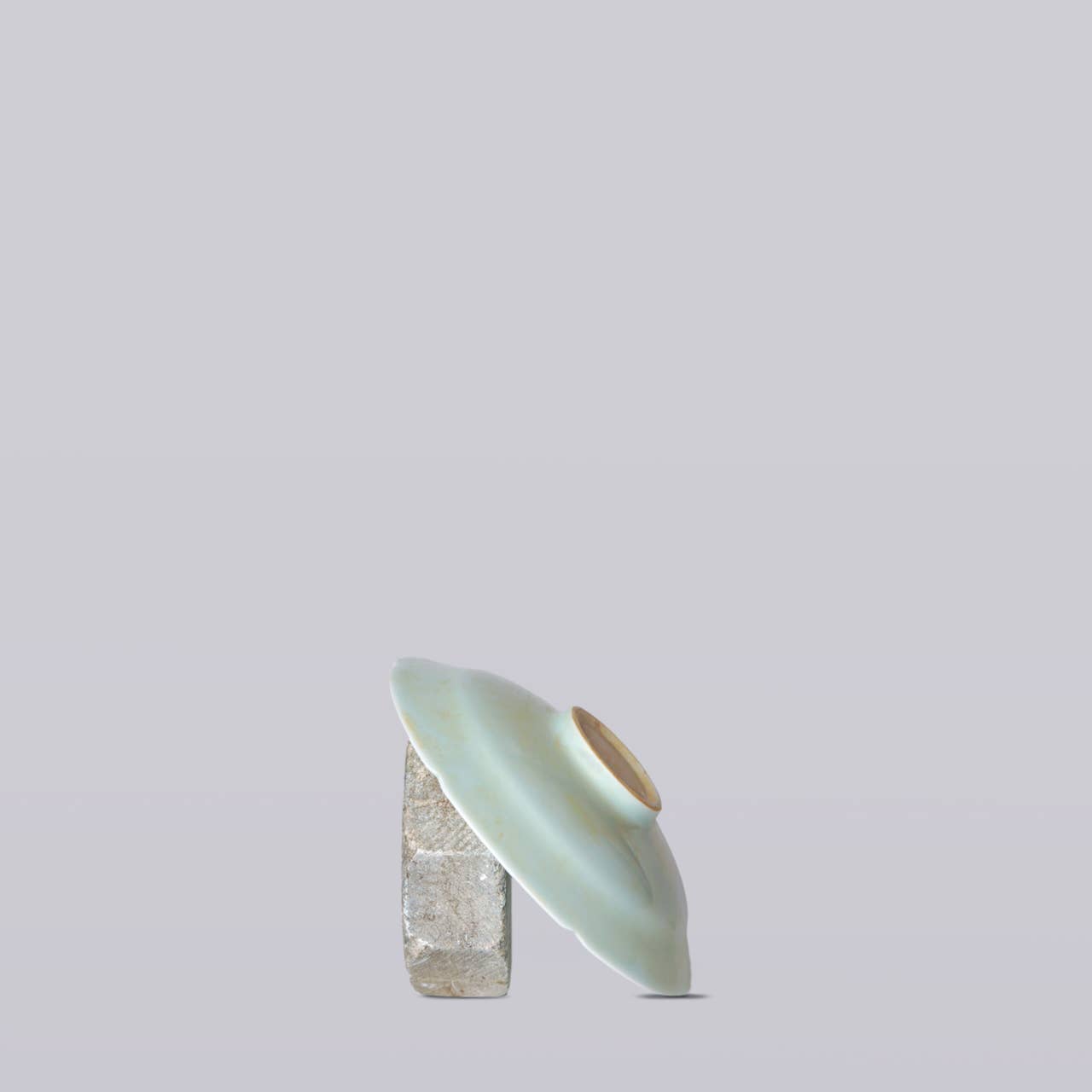 Celadon Porcelain Small Peony Dish