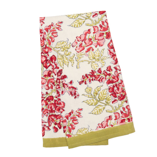-Wisteria  Pink & Green | Tea Towels