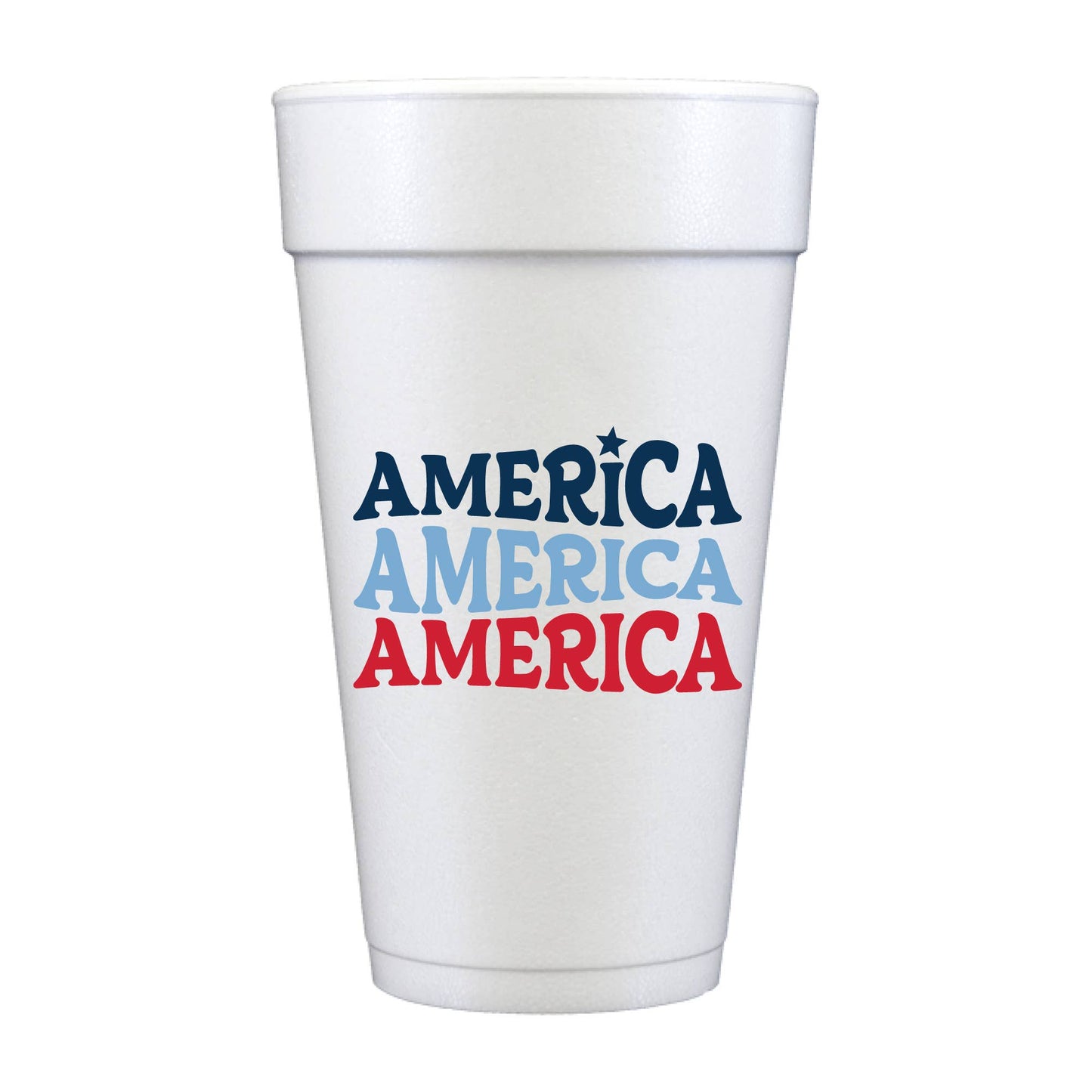 America 4th of July Full Color Foam Cups