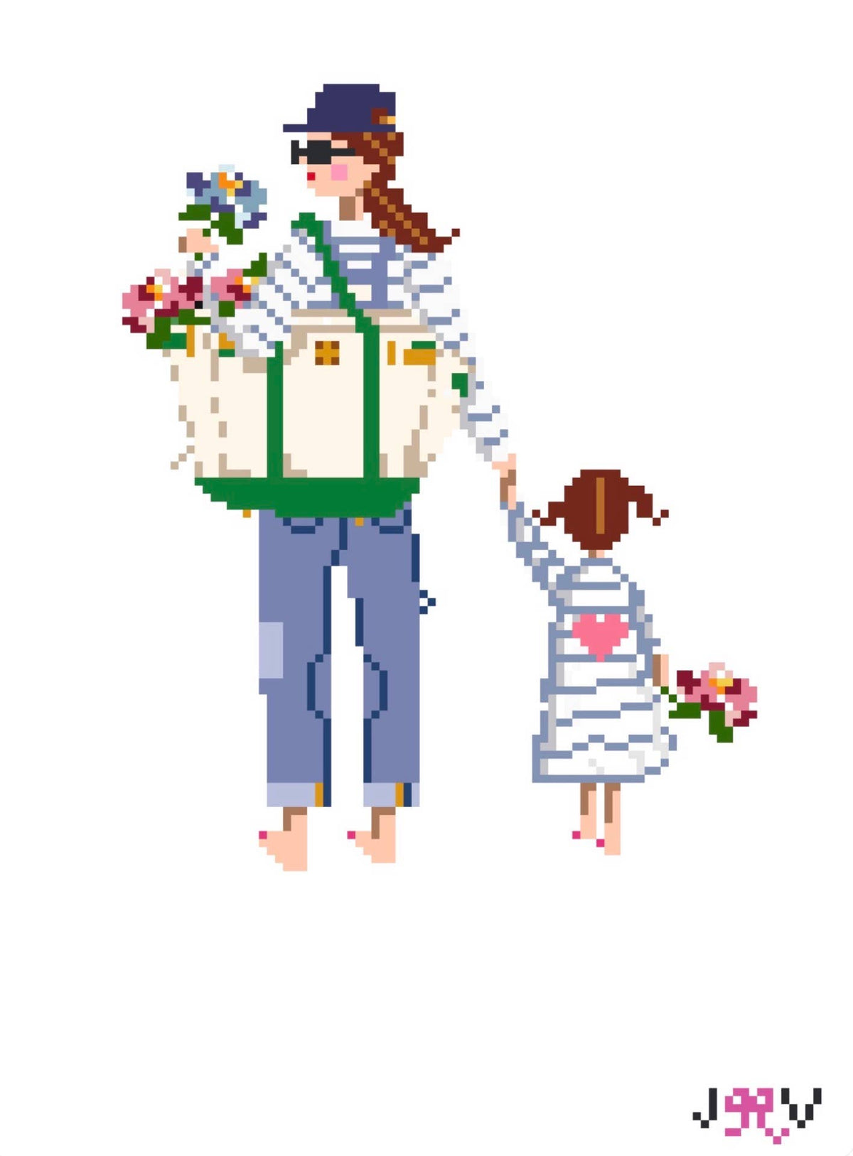 Mother & Child Needlepoint Canvas