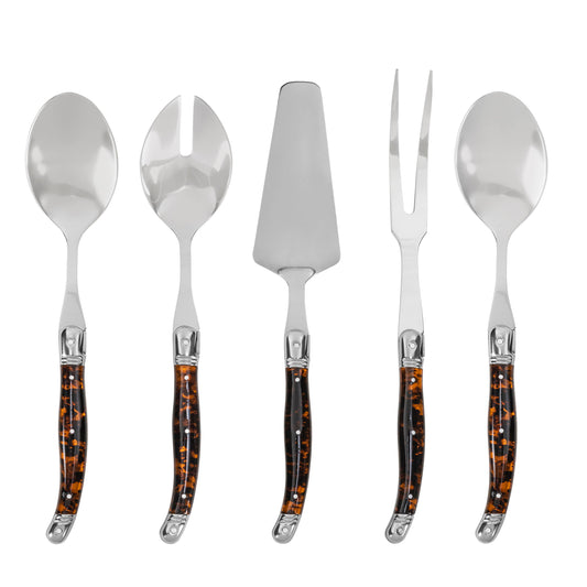 5-Piece Tortoise Shell Hostess Set