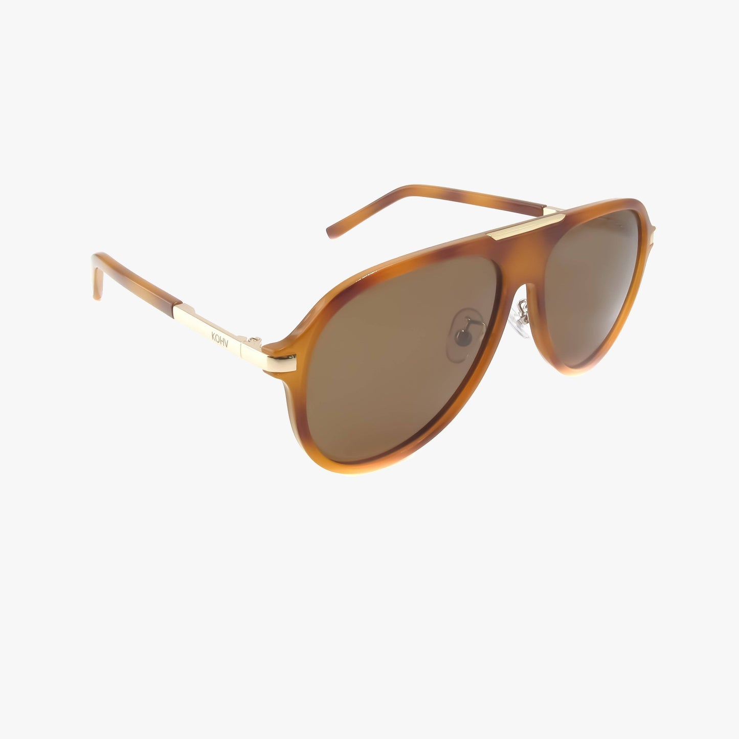 AURA HONEY TORTOISE Polarized Fashion Aviator Sunglasses