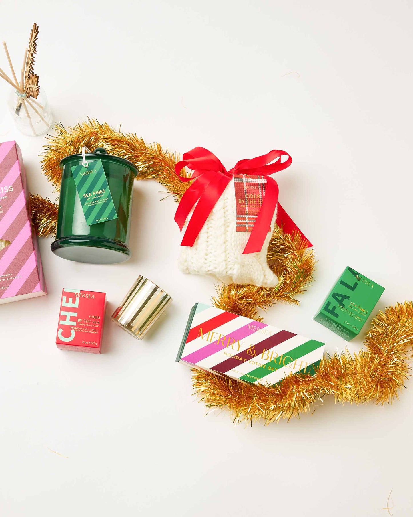 Mistletoe Kiss Stocking Candle