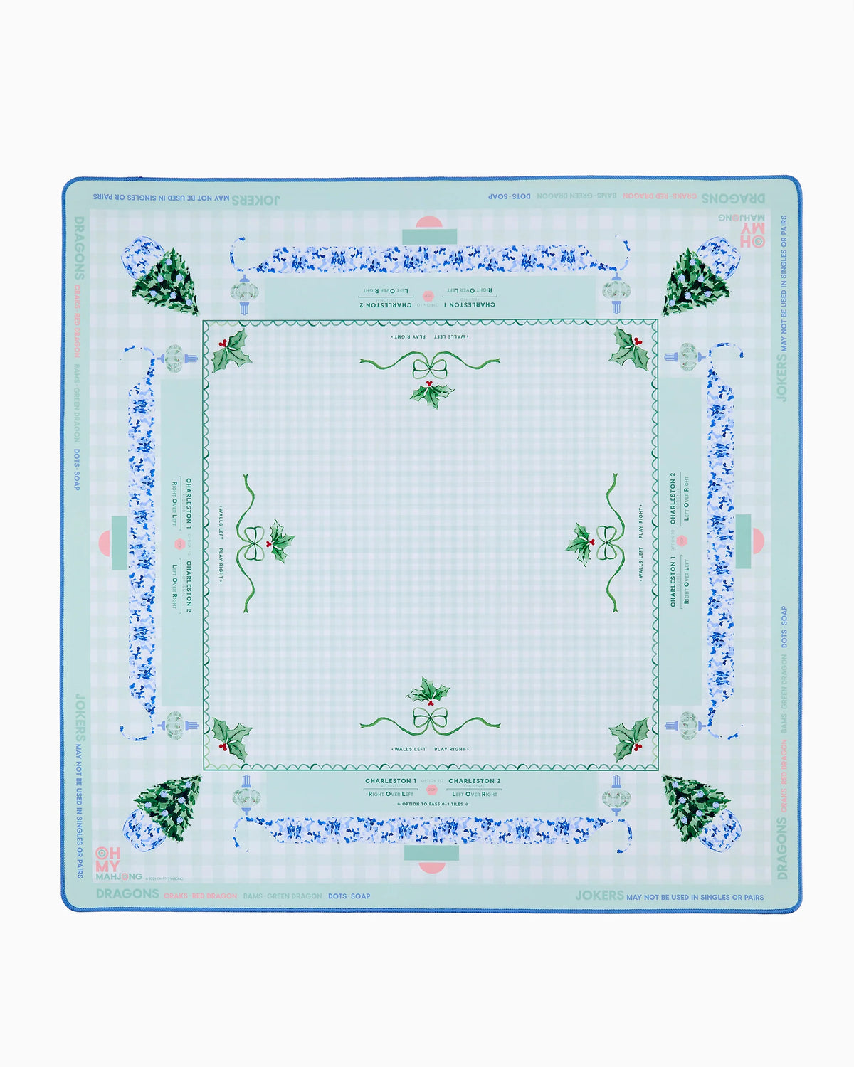 Holly Jolly Instructional Mahong Mat