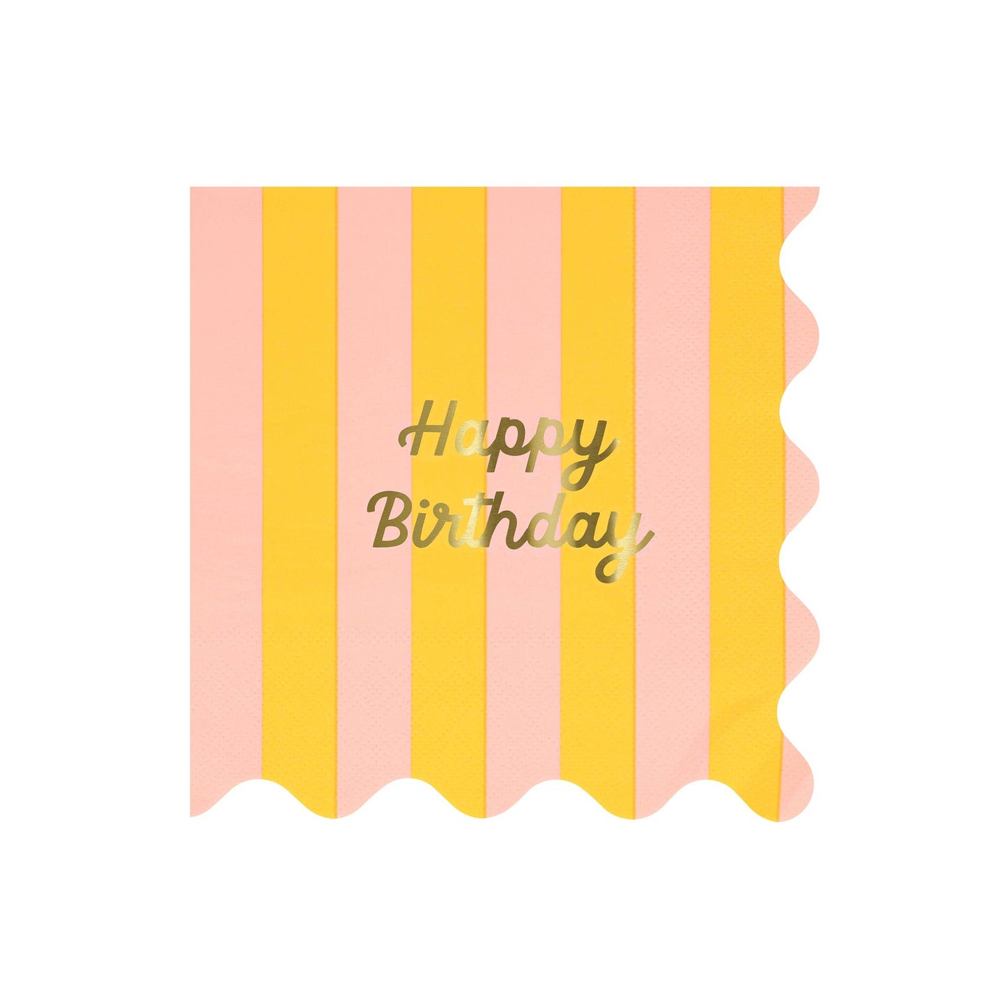 Stripe Happy Birthday Large Napkins
