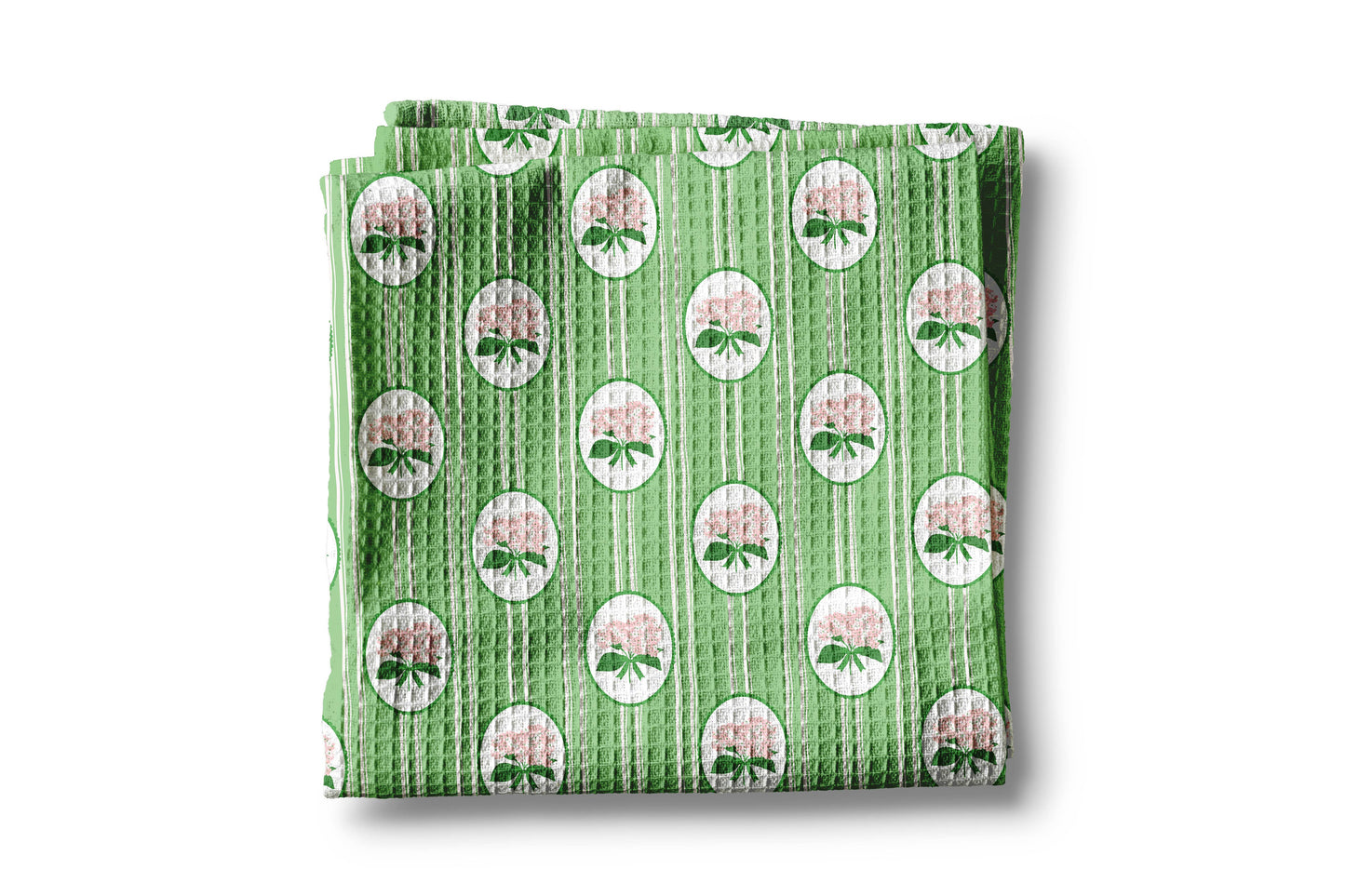 Hydrangea Flower Chinoiserie Kitchen Towel Preppy Spring