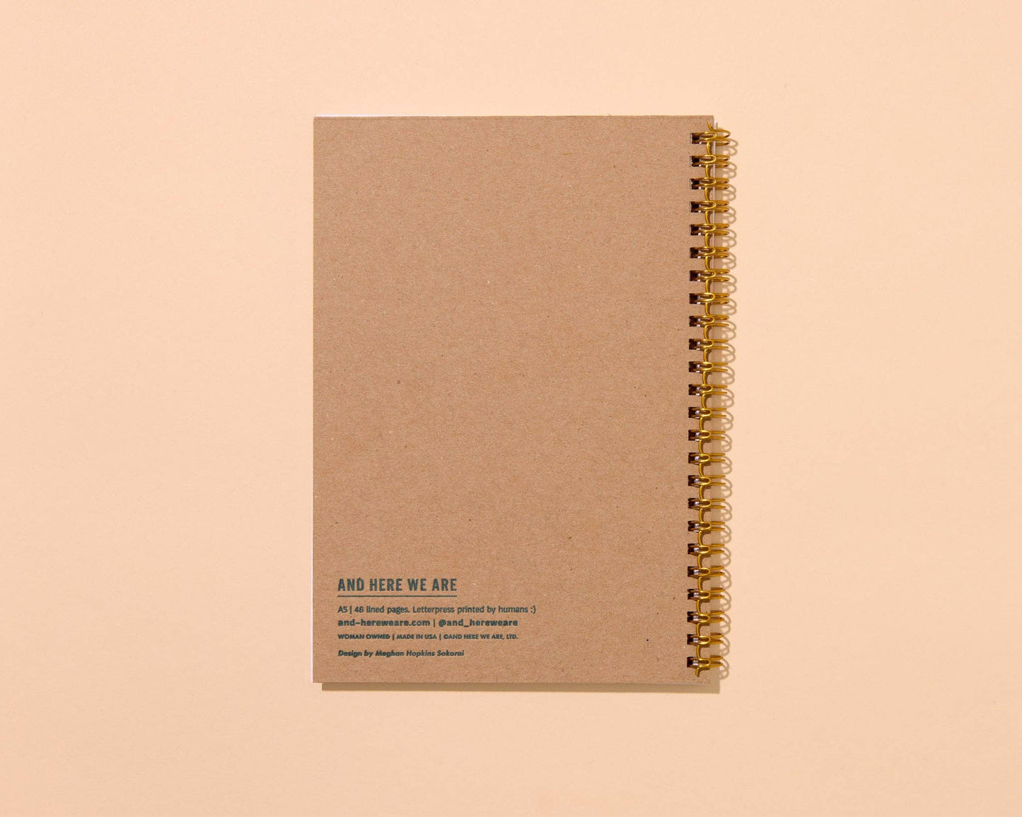 Coneflower Wildflower Letterpress Spiral Notebook