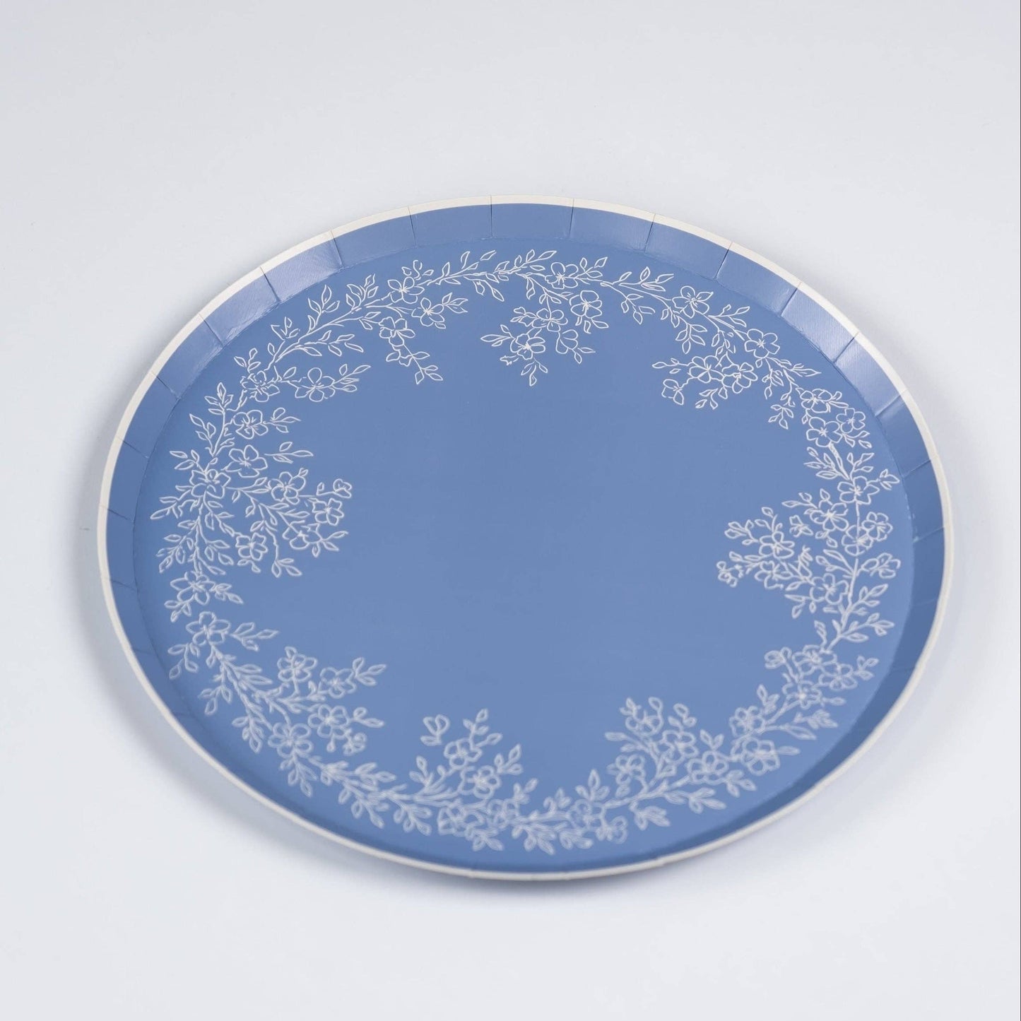 Floral Elegance Blue Dinner Plate
