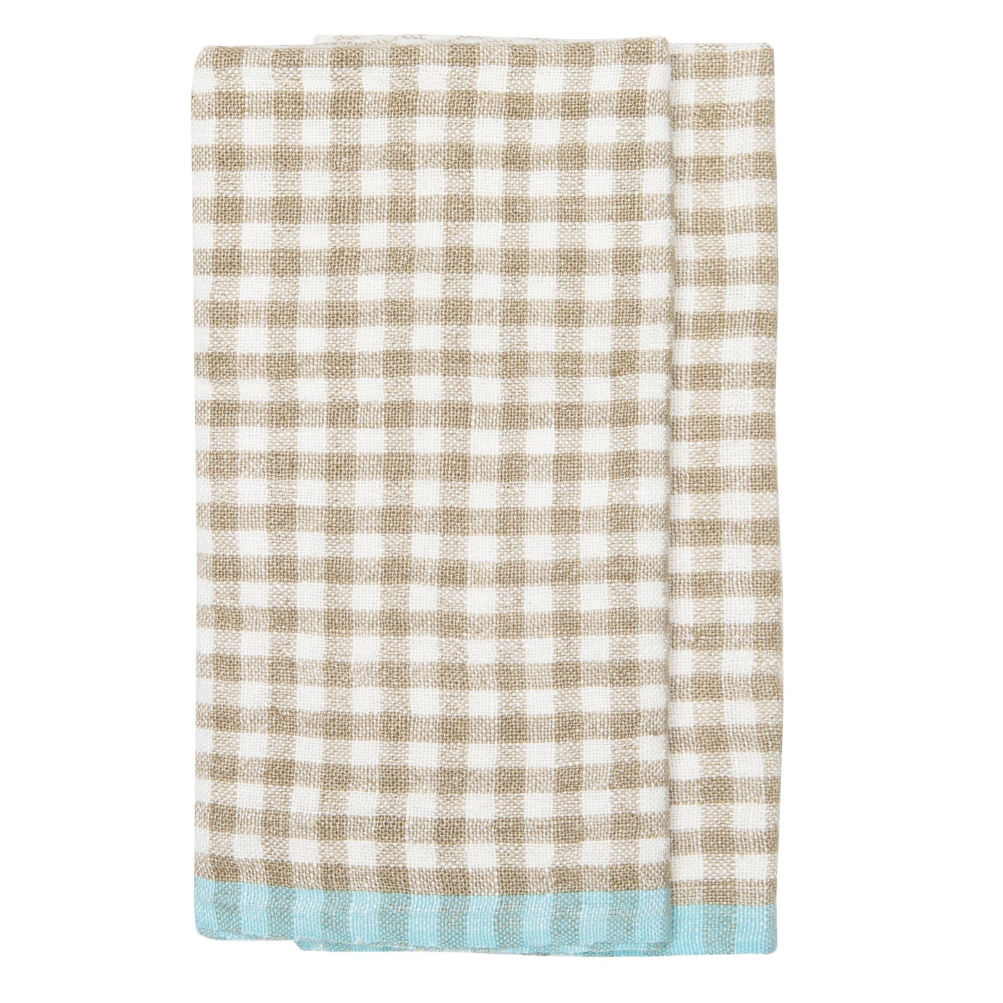 Natural & Aqua Kitchen Towel
