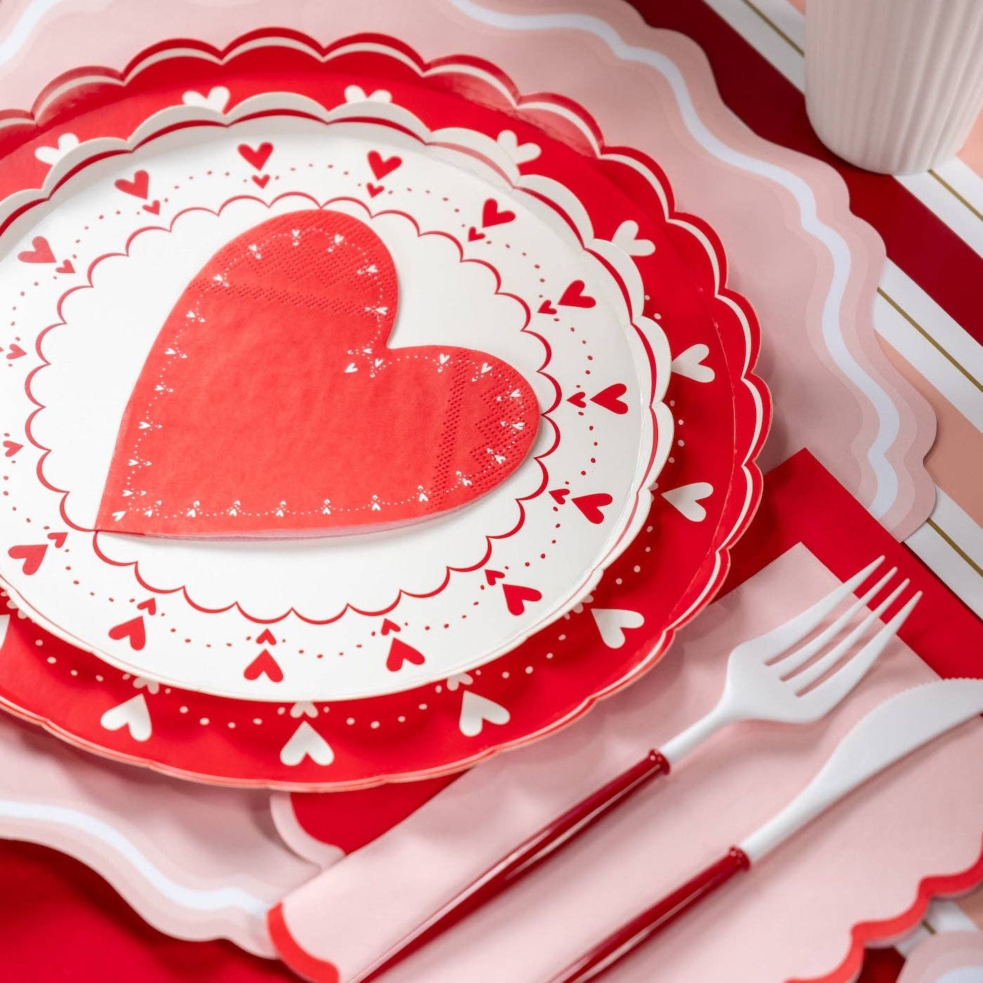 Heart Scallop Guest Towels