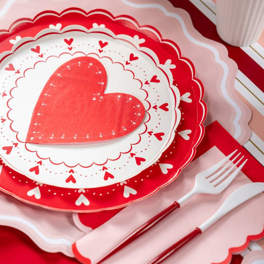 Heart Scallop Guest Towels